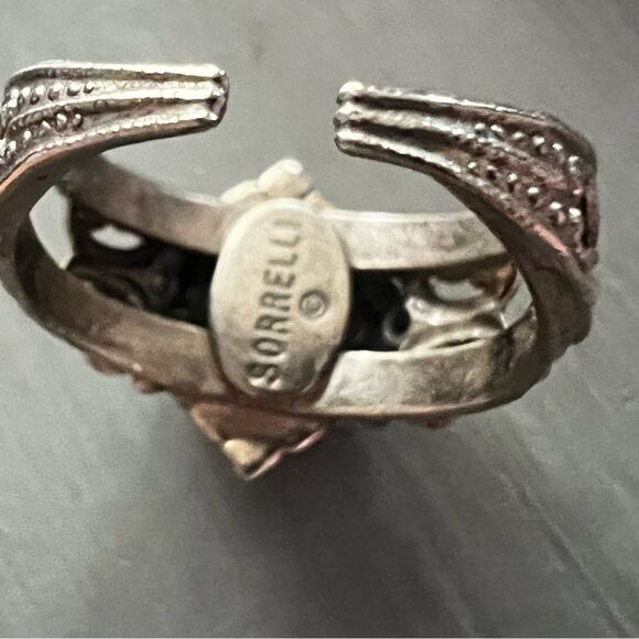 Sorrelli Crystal Silver Tone Ring Size 7 - Picture 3 of 10